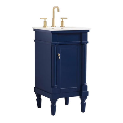18.5 inch single bathroom vanity in blue
