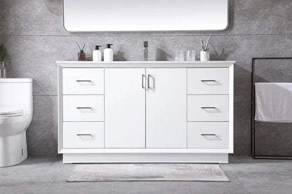 Elegant Kitchen and Bath 60 Inch Single Bathroom Vanity In Blue