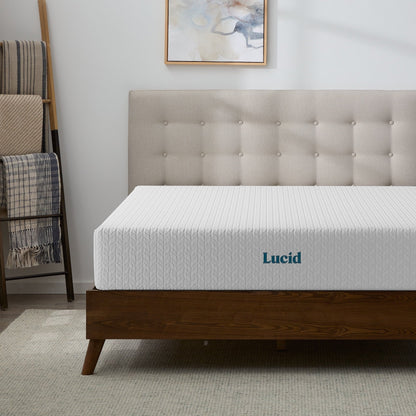 Lucid Refresh 10" Dual-Layered Gel Memory Foam Mattress, Firm, Queen