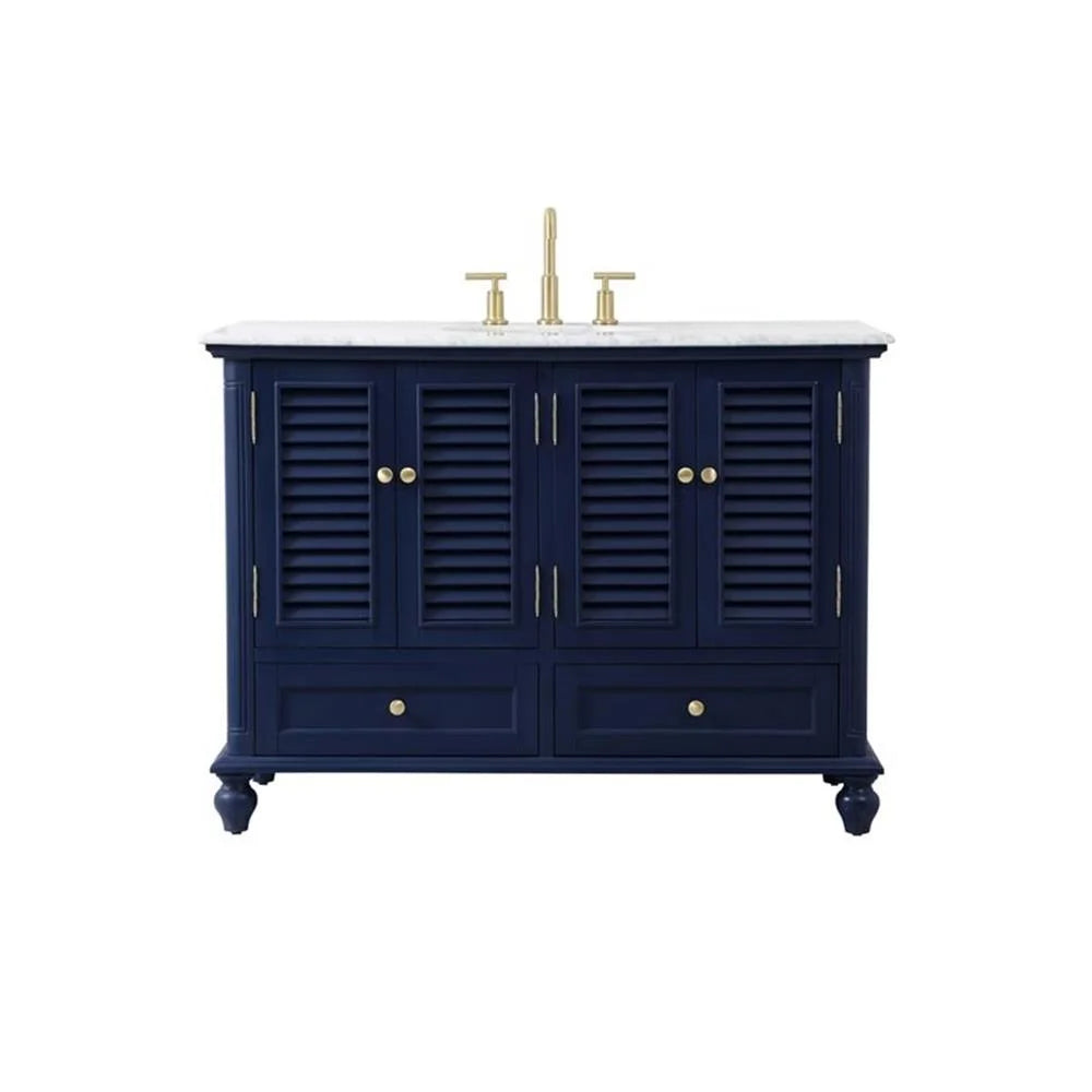 48 inch single bathroom vanity in blue