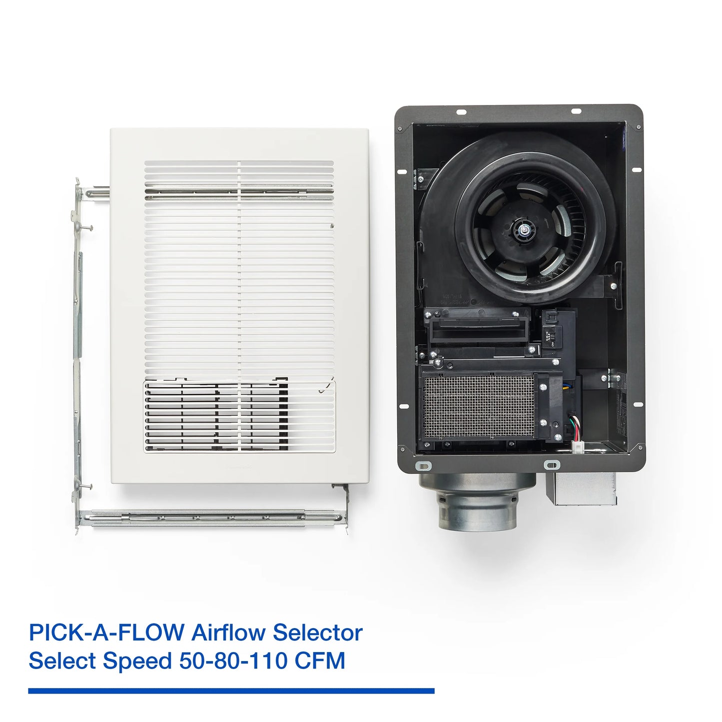 Panasonic WhisperWarm DC 50-80-110 CFM Ceiling Bathroom Exhaust Fan with Heater