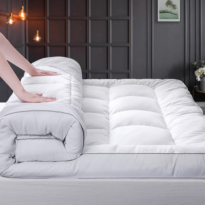 Down Alternative Mattress Topper Twin- Pillow Top Mattress Topper Mattress Pad 8-24" Deep Pocket