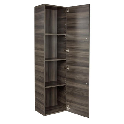 Cutler Kitchen and Bath Silhouette Modern Wood/Metal Linen Tower in Light Oak