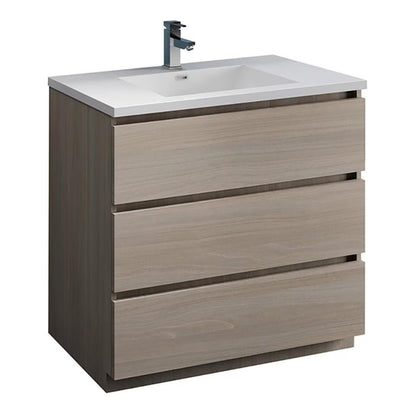 Fresca Lazzaro 36" Rosewood Free Standing Modern Bathroom Cabinet w/Integrated Sink