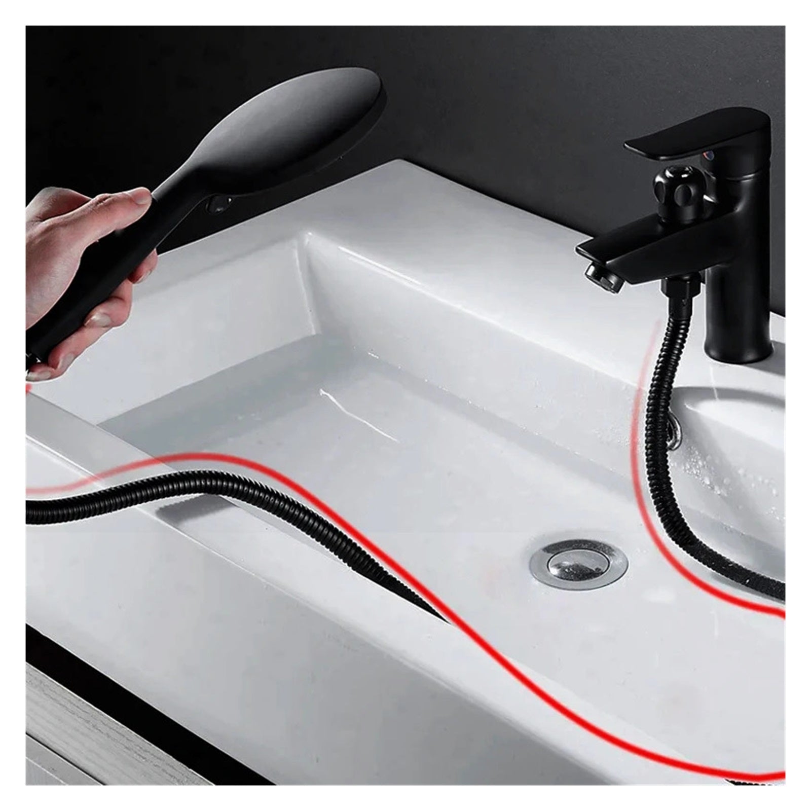Bathroom Basin 2 In 1 Faucet, Brass Handheld Toilet Bidet Faucets, Sprayer Cold And Hot Water Mixer Bathtub Tap With Shower Set ,Easy to Install