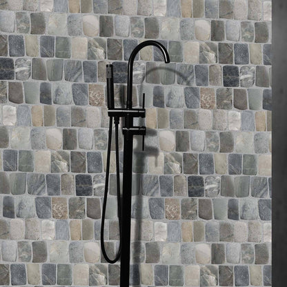 Canine Mix Pebble Mosaic Tiles for Backsplash Kitchen and Bathroom Wall (12" X 12") 5 tiles per case