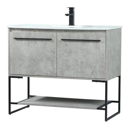 Elegant Kitchen and Bath 40 Inch Single Bathroom Vanity In Blue