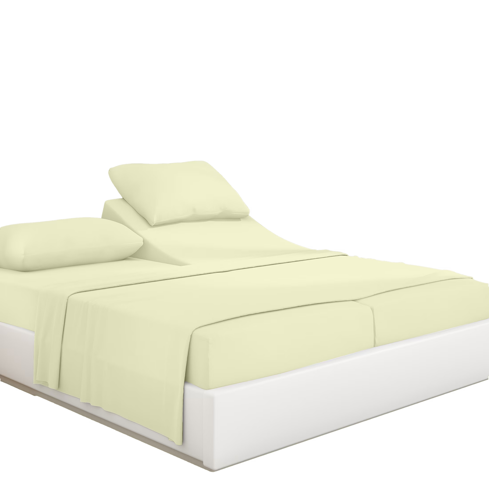 PRATYUX Split Queen 7-PC Bed Sheet Set (4-Pillowcases) 400-Thread Count 100% Egyptian Cotton Soft Breathable, 18" Deep Pockets - Black