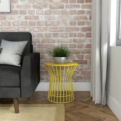 Novogratz Poolside Collection, Roberta Outdoor Side Table, Yellow