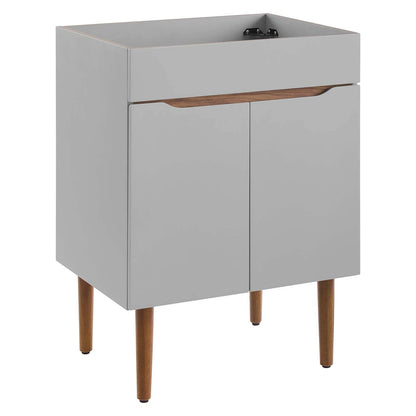 Modway Harvest 24" Bathroom Vanity Cabinet (Sink Basin Not Included) in Gray Walnut