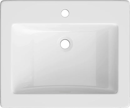 Proflo Pf21181 Hoffman 21-1/4" Rectangular Vitreous China Drop In Bathroom Sink - White