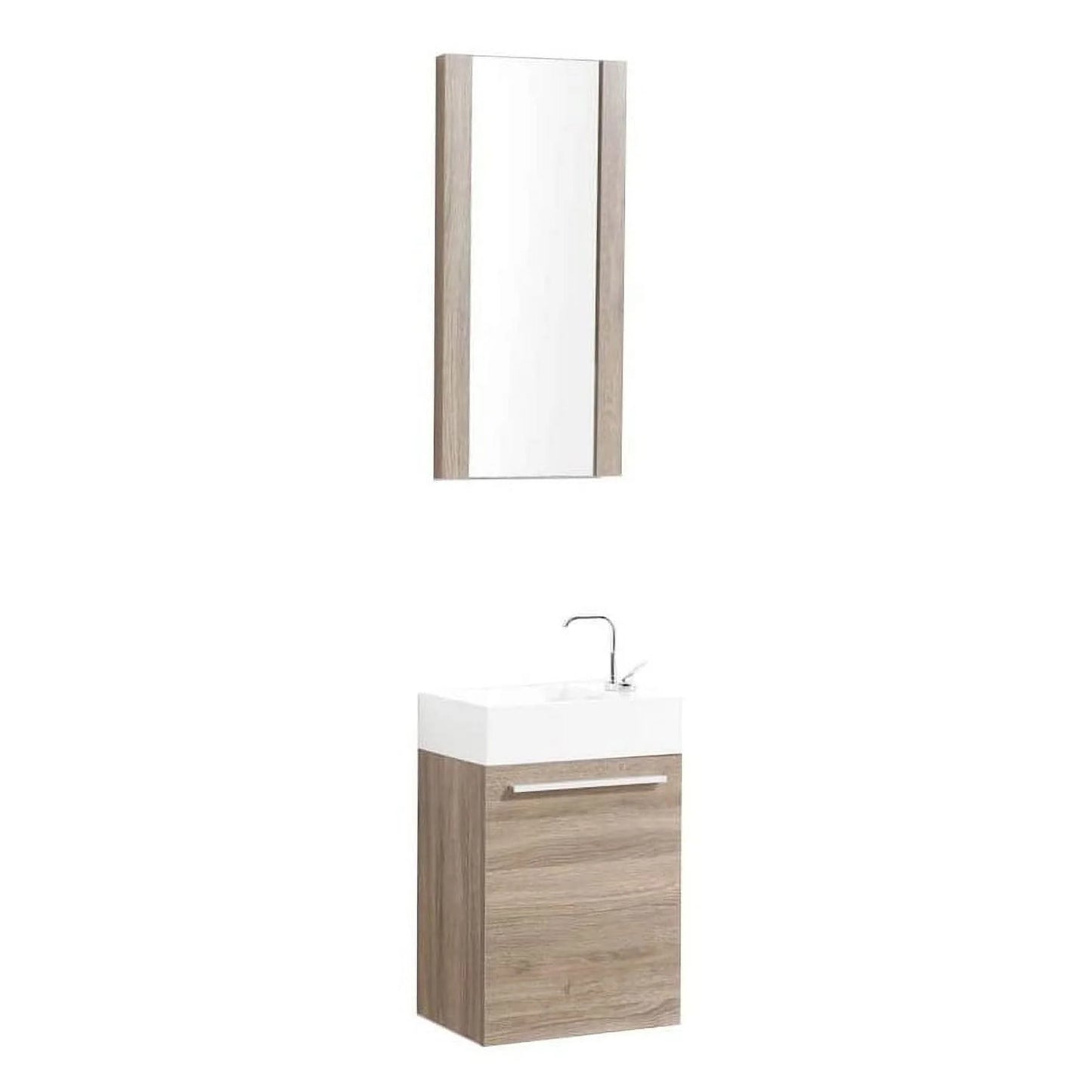 Blossom Colmar 18" Floating Bathroom Vanity w/Acrylic Sink | Navy Blue Finish | Wall Mount | Soft-Close