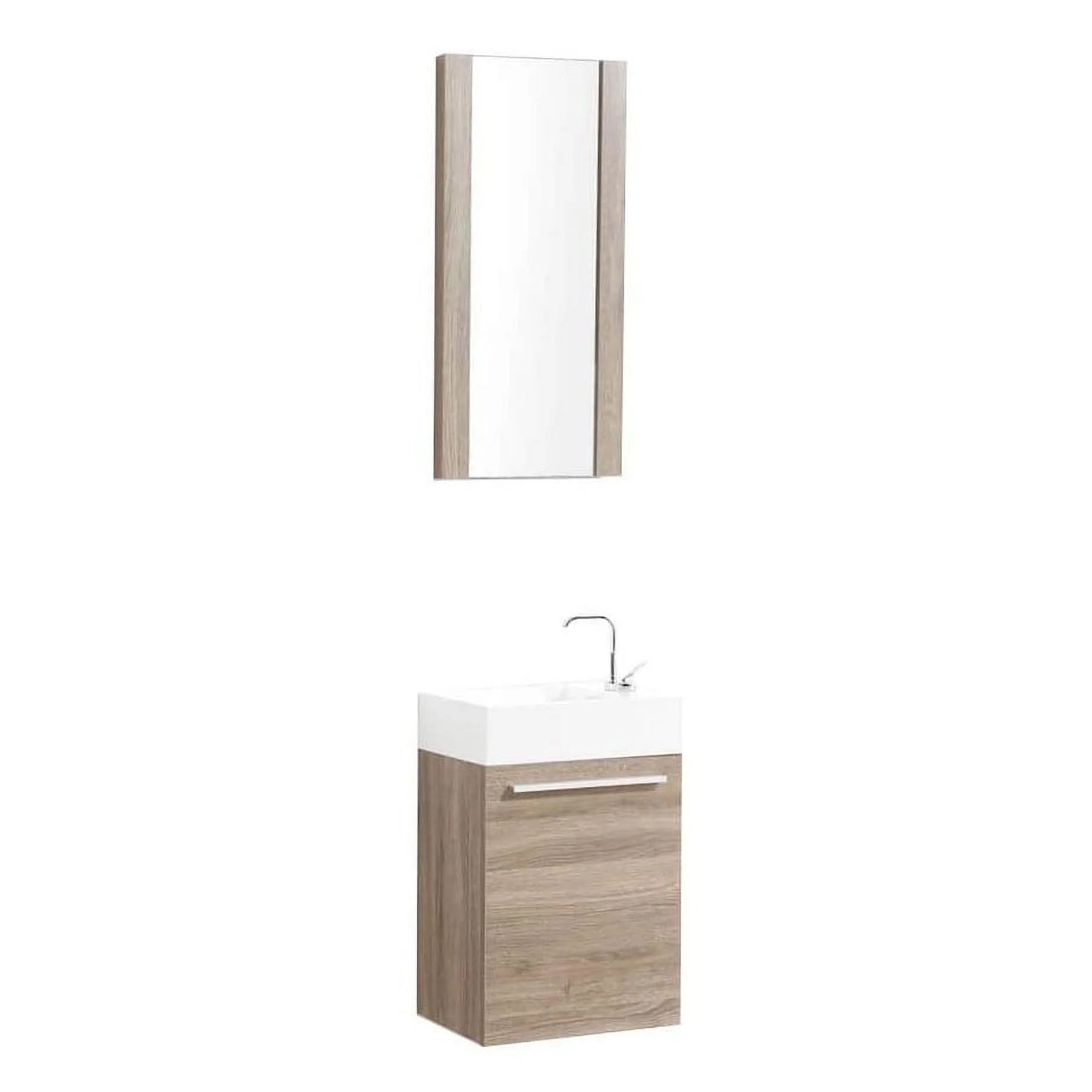 Blossom Colmar 18" Floating Bathroom Vanity w/Acrylic Sink | Navy Blue Finish | Wall Mount | Soft-Close
