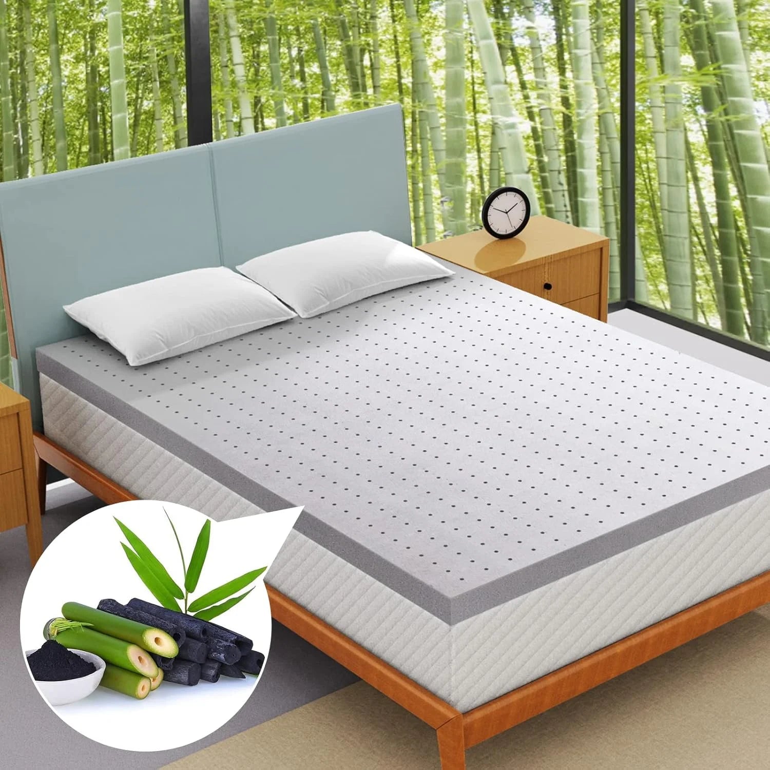 MAYEERTY 2 Inch King Mattress Topper - Gel Memory Foam, Cooling Double Bed Topper for Soft Sleep, Pressure Relief, CertiPUR-US