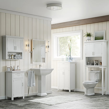 RiverRidge Somerset Over the Toilet Bathroom Spacesaver Medicine Cabinet Shelf - White