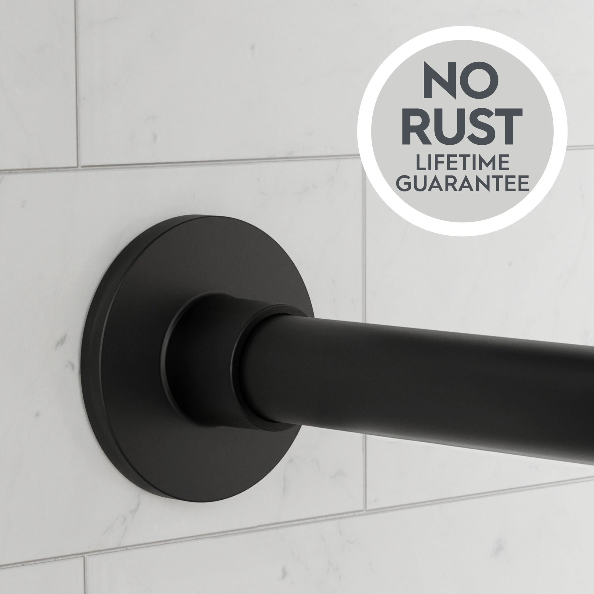 (4 pack) Better Homes & Gardens Rustproof 43°?- 72°?Modern Adjustable Tension Shower Curtain Rod, Matte Black