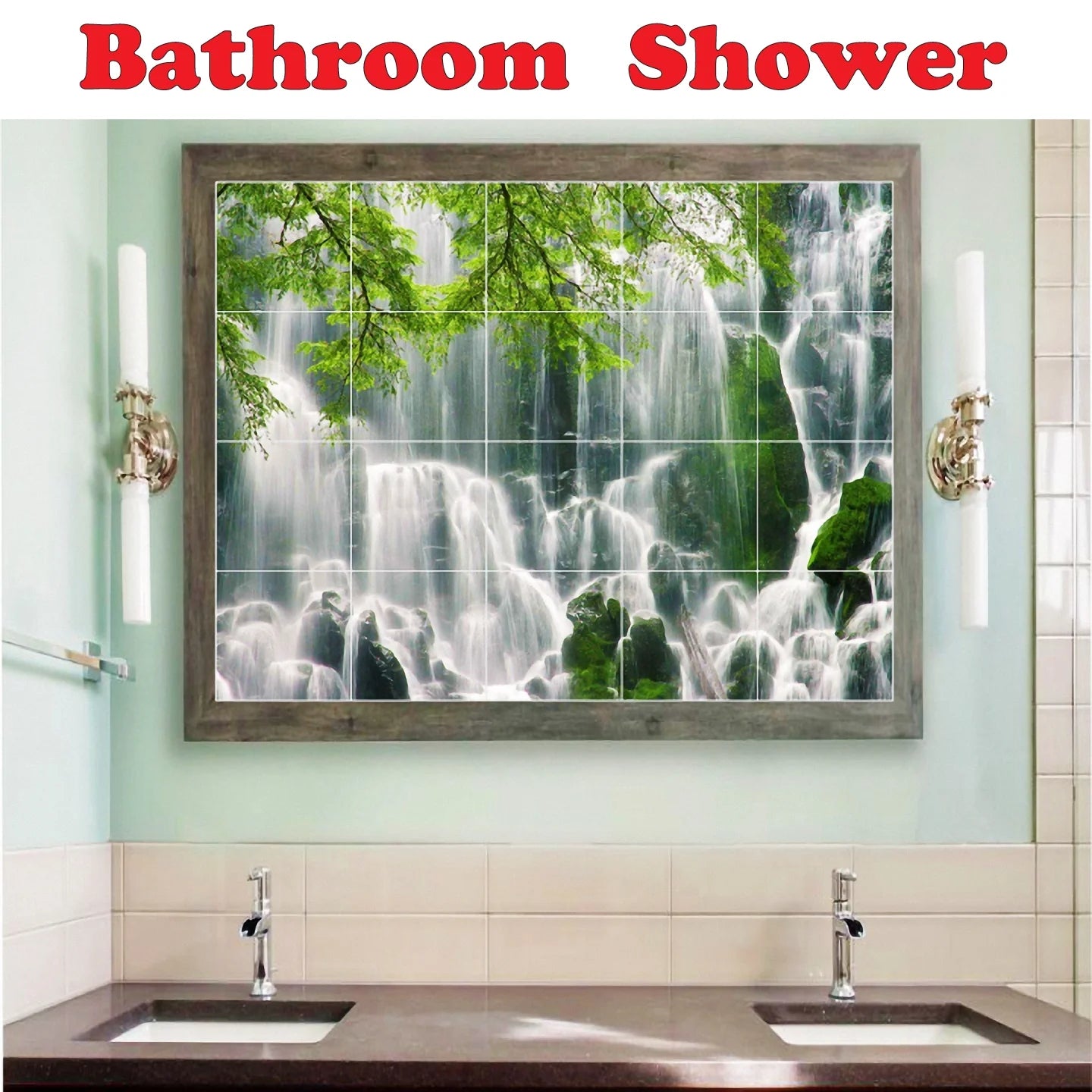Ceramic Tile Mural-Hermanus Koekkoek Ships Bathroom Tile Mural 1. 17" w x 12.75" h using (12) 4.25 x 4.25 ceramic tiles
