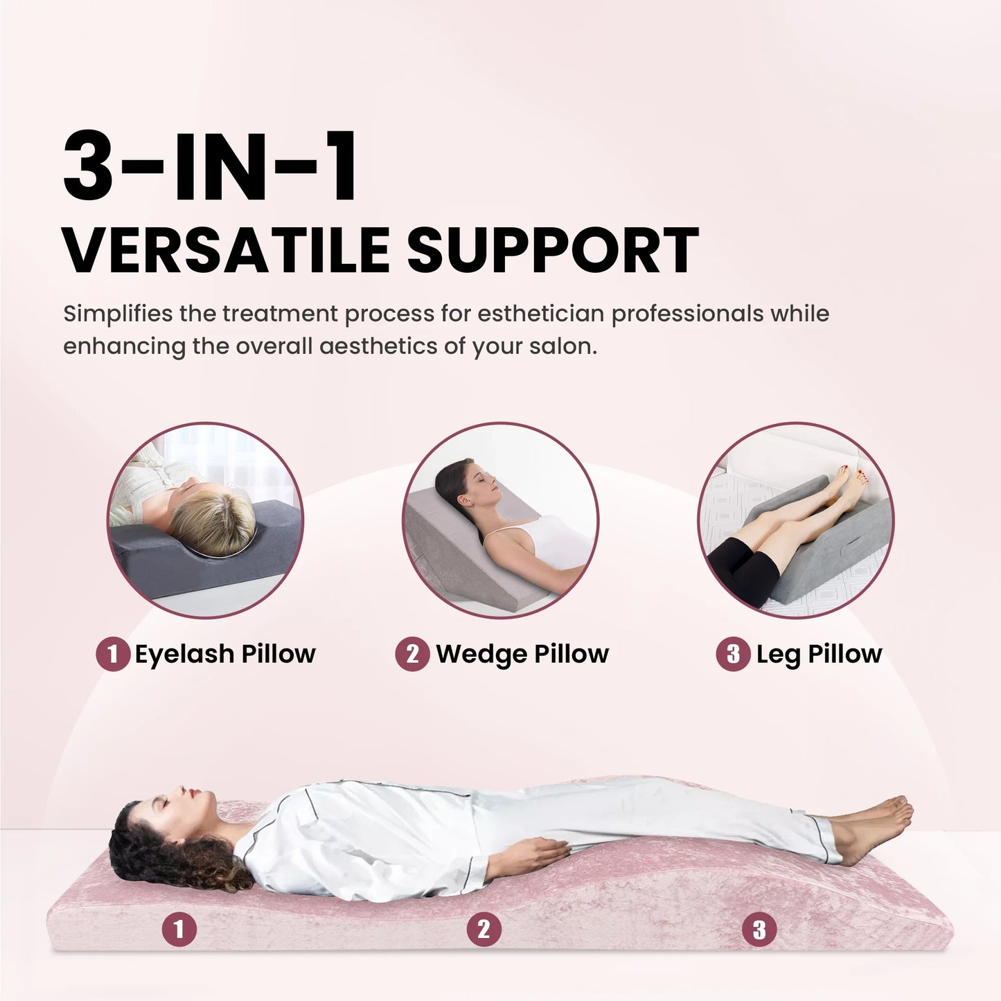Lash Bed Foam Topper, Massage Table Memory Foam Topper, Ergonomic Curved Mattress Topper Lash Bed Cushion for Beauty Salon (71 Inches X 23.6 Inches(180cm X 60cm))