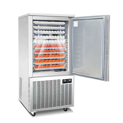 Kolice Commercial 10 Trays Blast Chiller,Blast Freezer with Food Probe, Lowest temp: -40° F, for Restaurants,Bakerys,Schools,Hotels