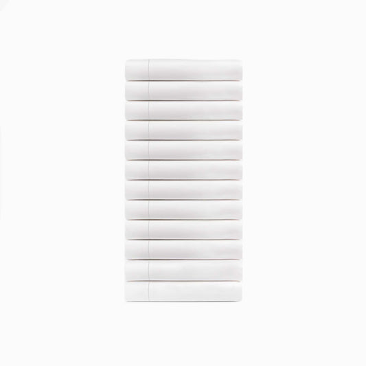 BNM Cotton Blend White Hotel Quality Pillowcases, Set of 12, King