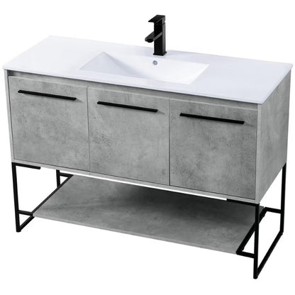 Elegant Kitchen and Bath 48 Inch Single Bathroom Vanity In White