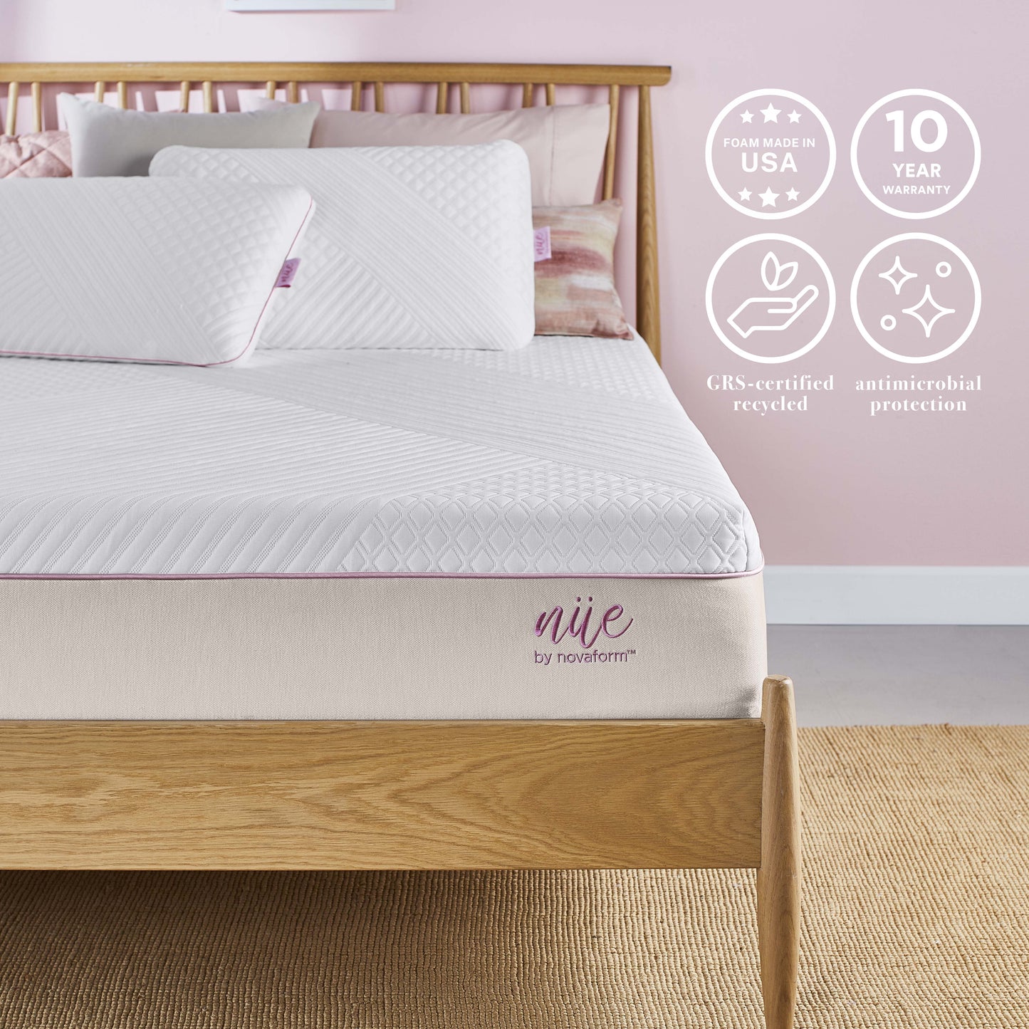 nue by Novaform 10" Cooling Gel Memory Foam Mattress, Queen