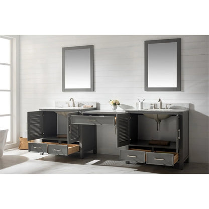 Design Element Estate 102" Double Sink Bathroom Vanity Modular Set in White