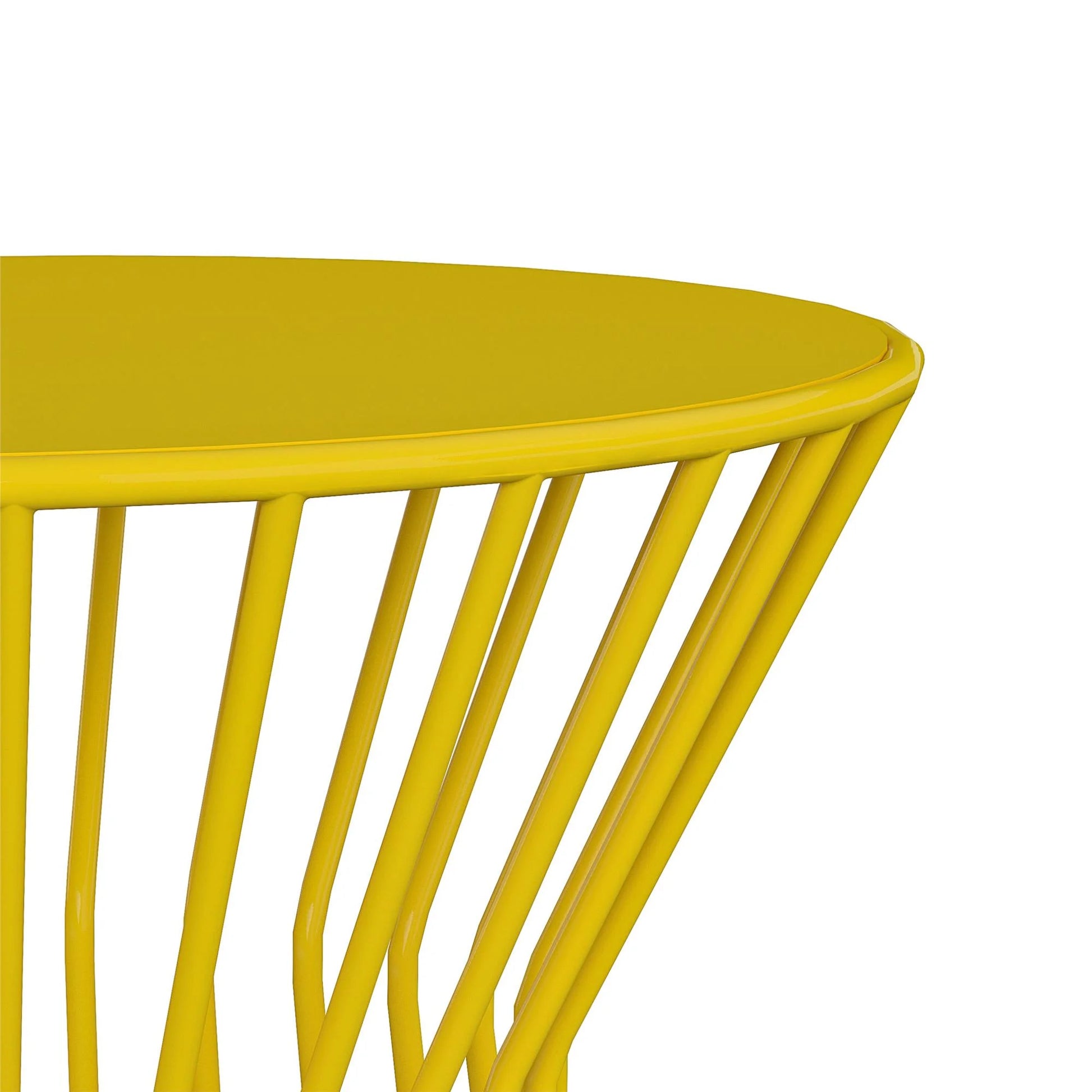 Novogratz Poolside Collection, Roberta Outdoor Side Table, Yellow