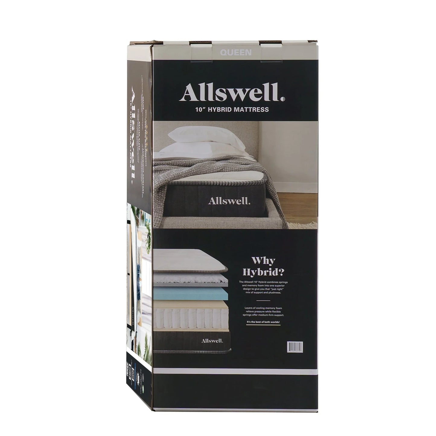 The Allswell 10" Hybrid Mattress in a Box with Gel Memory Foam, Queen