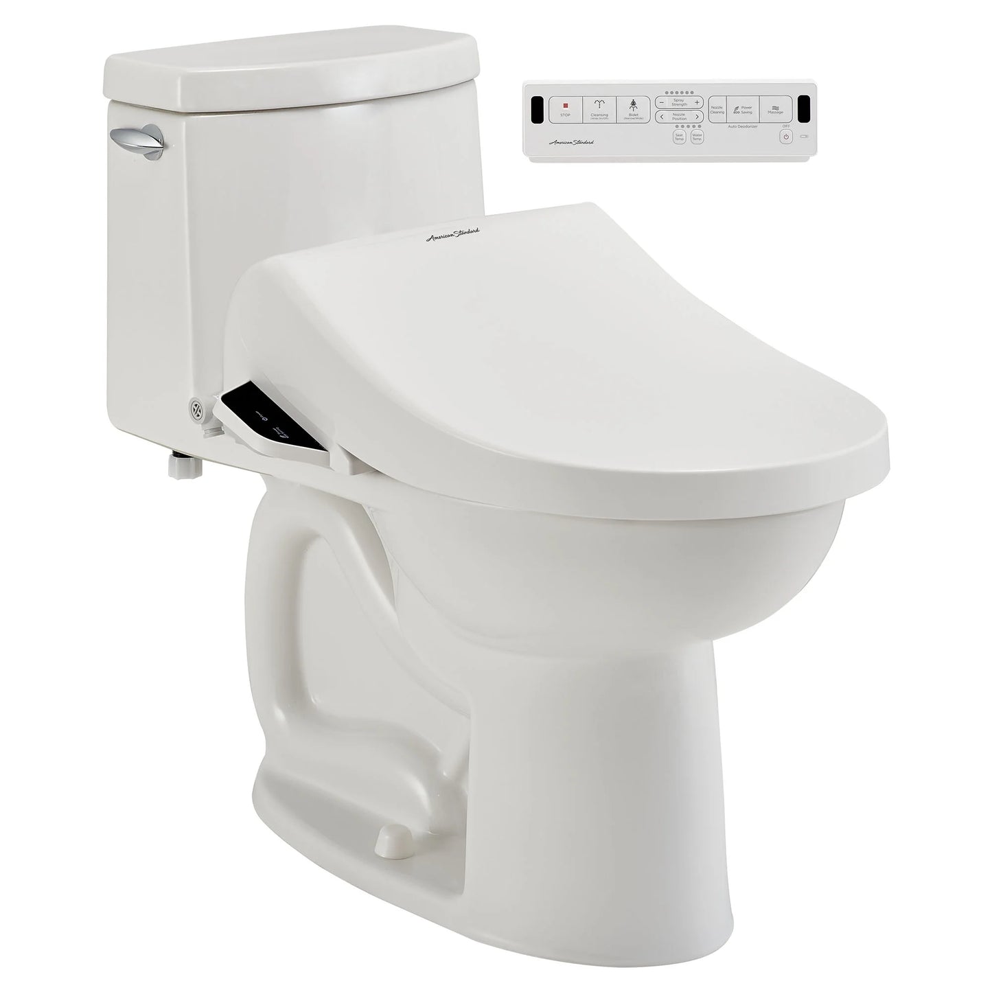 American Standard Advanced Clean 2.0 Slow Close Electric SpaLet Bidet Seat with Remote Operation for Elongated Toilet in White