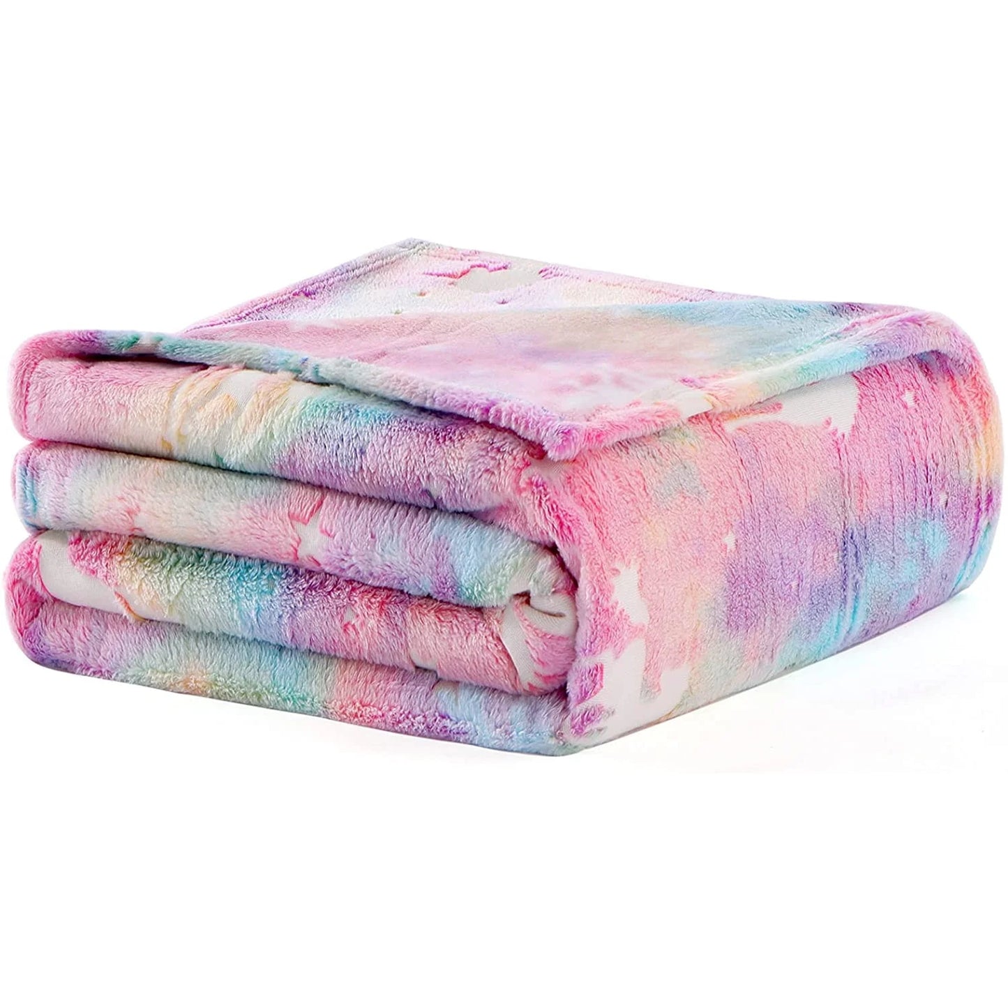 Unicorn Blanket for Girls, Glow in Dark Throw Blanket Lighted, Flannel Furry Fleece Blanket, Christmas Gifts for Kids Ages 3+ Years Old, 60in x 50in