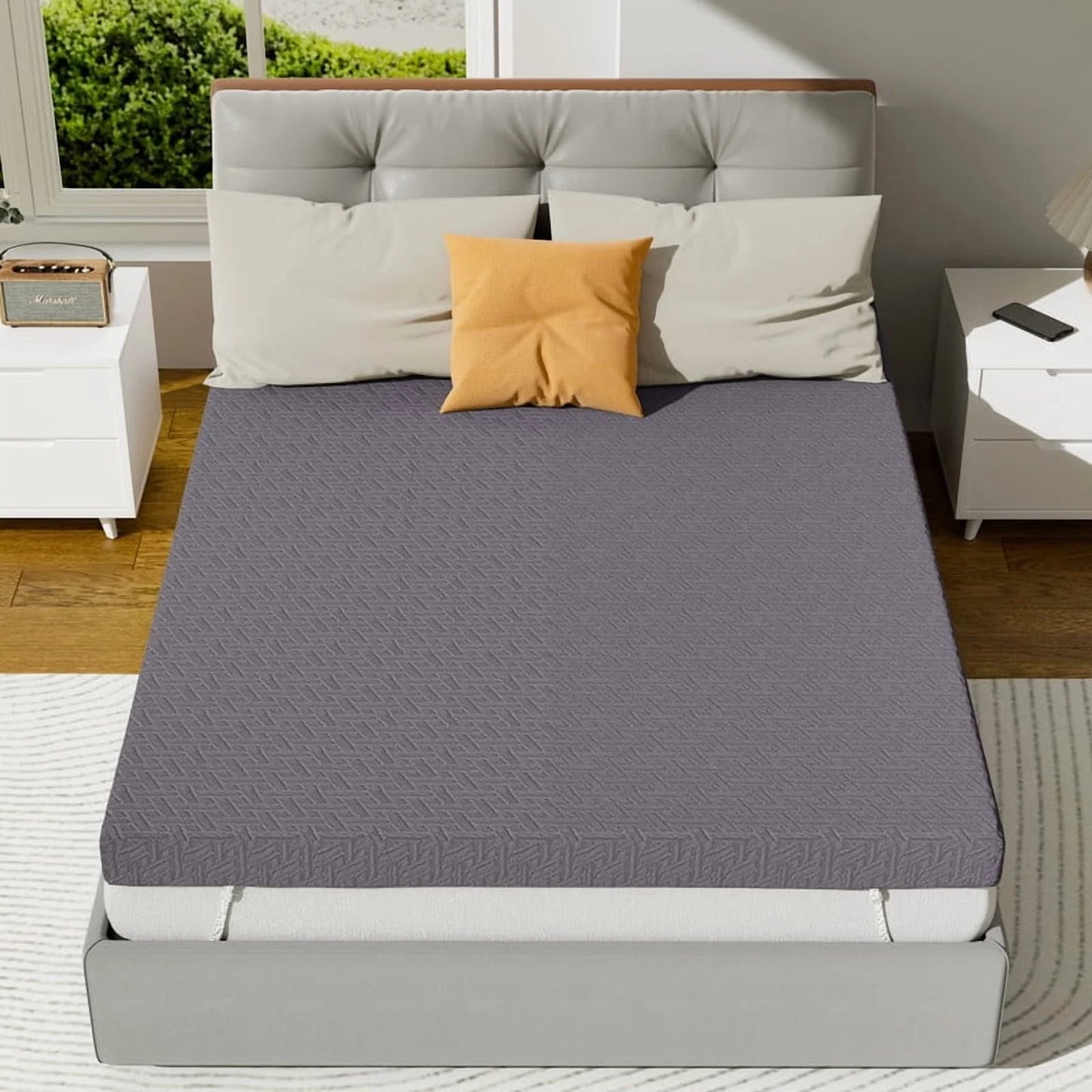 Hawsaiy 3 Inch Memory Foam Mattress Topper,Gel-Infused Cooling Bed Topper,Pressure Relief,CertiPUR-US Certified,Twin/Full/Queen/King