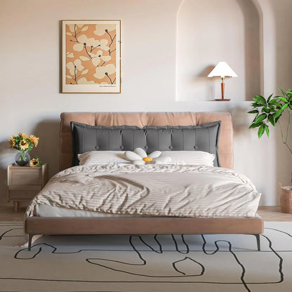 Daneey Large Headboard Pillow Full Pillow Headboard Soft Daybed Pillows Bolster Pillow for Bed & Couch Long Pillow for Bed Decorative, Removable Ivory Cover