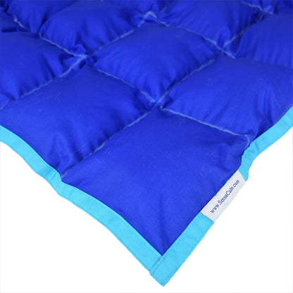 SensaCalm Dazzling Blue w/Scuba Blue - Small 5 lb Weighted Blanket