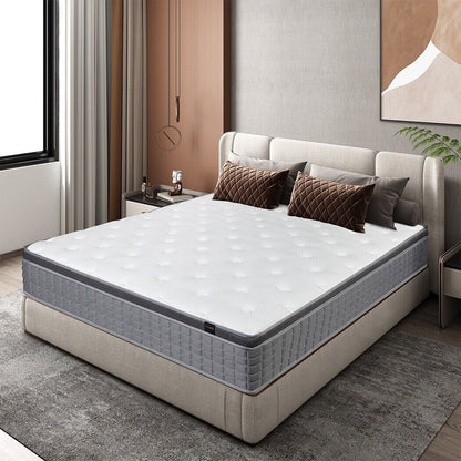 MICOOLS 12" Gel Memory Foam Spring Hybrid Mattress in a Box,Twin Mattress