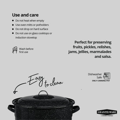 Granite Ware 21.5-Quart Water Bath Canner with Jar Rack