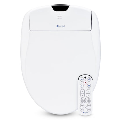 Brondell Bidet Toilet Seat S1400, Smart Toilet Seat, Dual Stainless-Steel, Self-Cleaning Nozzle With Clean Plus Technology, Endless Warm Water Bidet, Warm Air Dryer-Nightlight, Heated Seat, Elongated