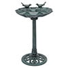 MoNiBloom Outdoor Pedestal Bird Bath with Solar Pumb, for Garden Patio Backyard Décor, Bronze