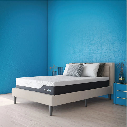 Cool Gel 14" Gel Memory Foam Mattress with 2 Bonus Pillows, Queen