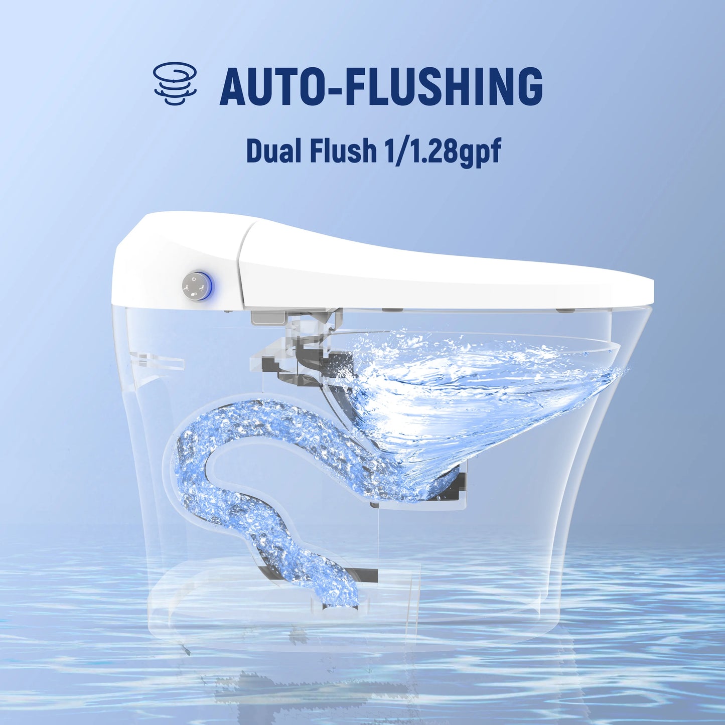 HOROW Tankless Toilet, Modern Smart Toilet without bidet, Self Cleaning One Piece Toilet with Warm Elongated Seat,Heated Toilet HR-T10SD