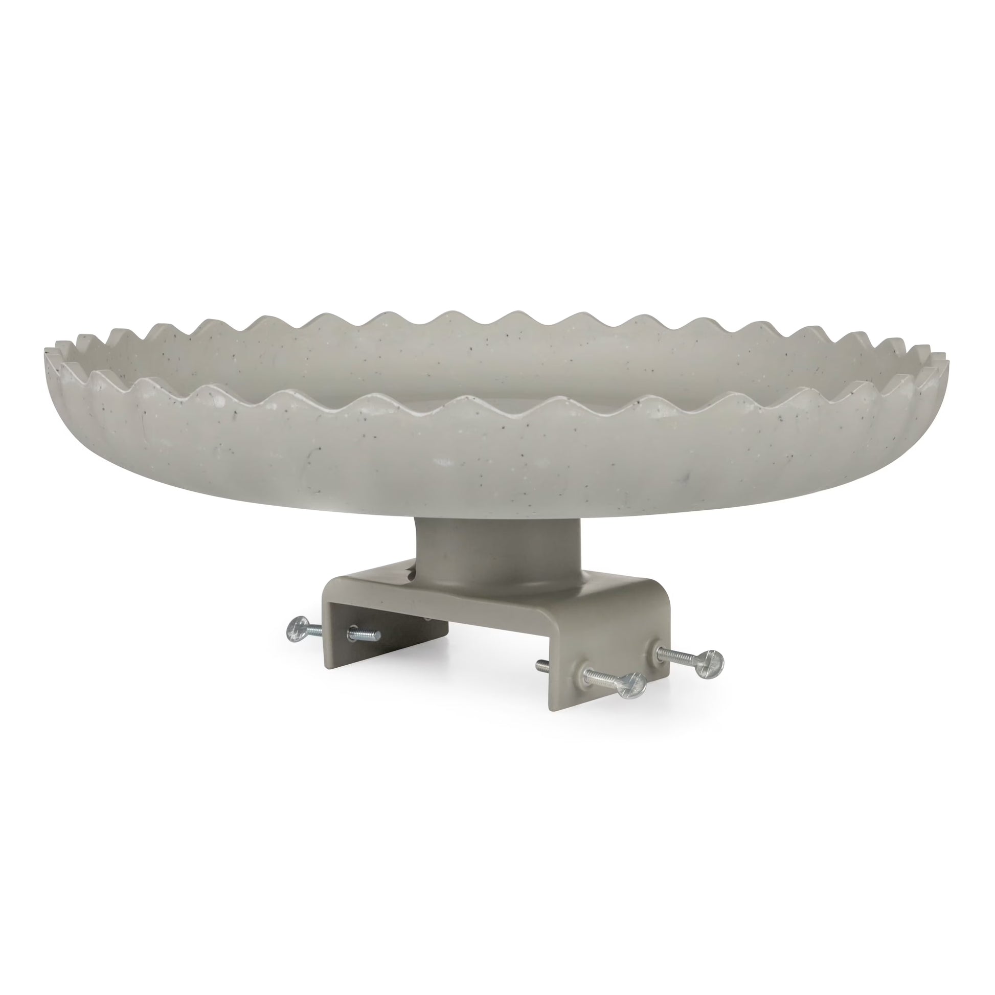 Farm Innovators Outdoor Heated Bird Bath, 120W Stone Birdbath w/Deck Mount