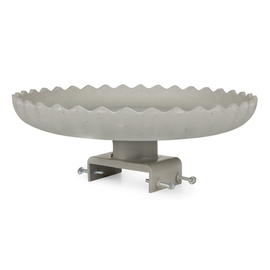 Farm Innovators Outdoor Heated Bird Bath, 120W Stone Birdbath w/Deck Mount