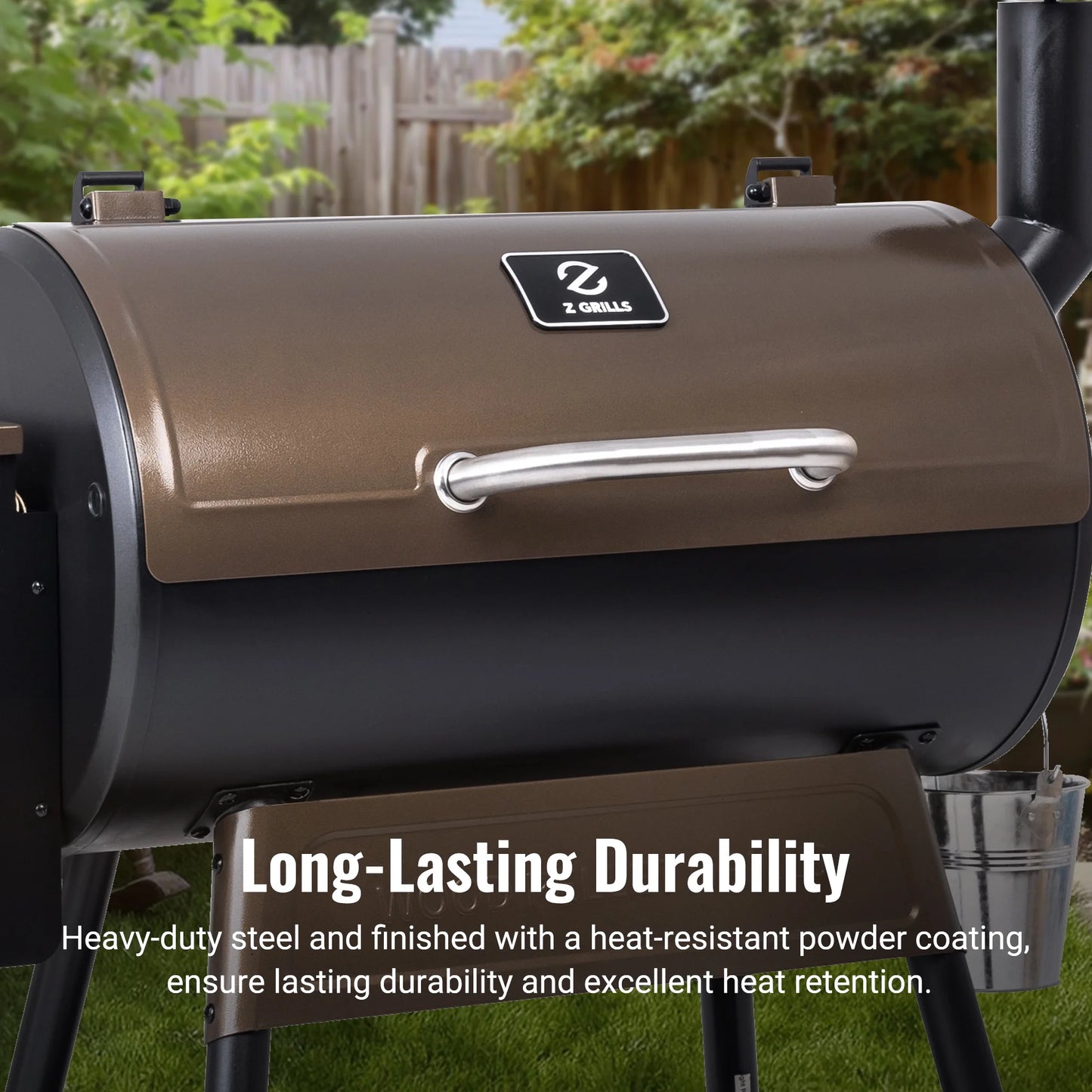 Z GRILLS Grill Elite ZPG-550B4 549 sq.in Wood Pellet Grill & Smoker, Latest PID 3.0 Controller, 2 Meat Probes, Auto Temperature Control, 8 in 1 BBQ- Bronze
