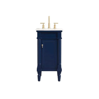 18.5 inch single bathroom vanity in blue