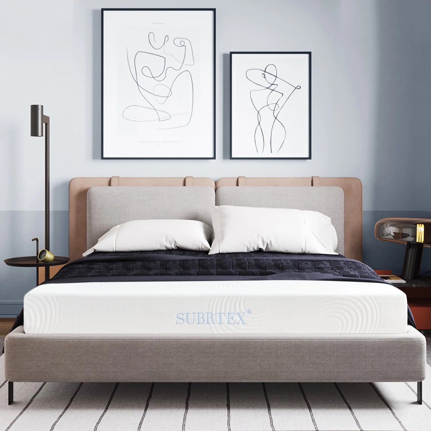 Subrtex 10" Gel Memory Foam Mattress in a Box, Queen