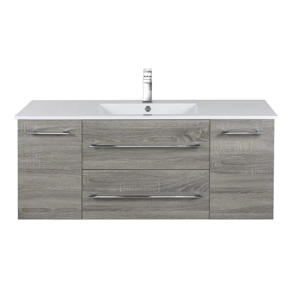 Cutler Kitchen and Bath Kato 48" Wood/Cultured Marble Bathroom Vanity in Gray