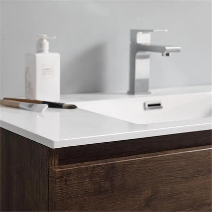 Fresca Lazzaro 36" Rosewood Free Standing Modern Bathroom Cabinet w/Integrated Sink