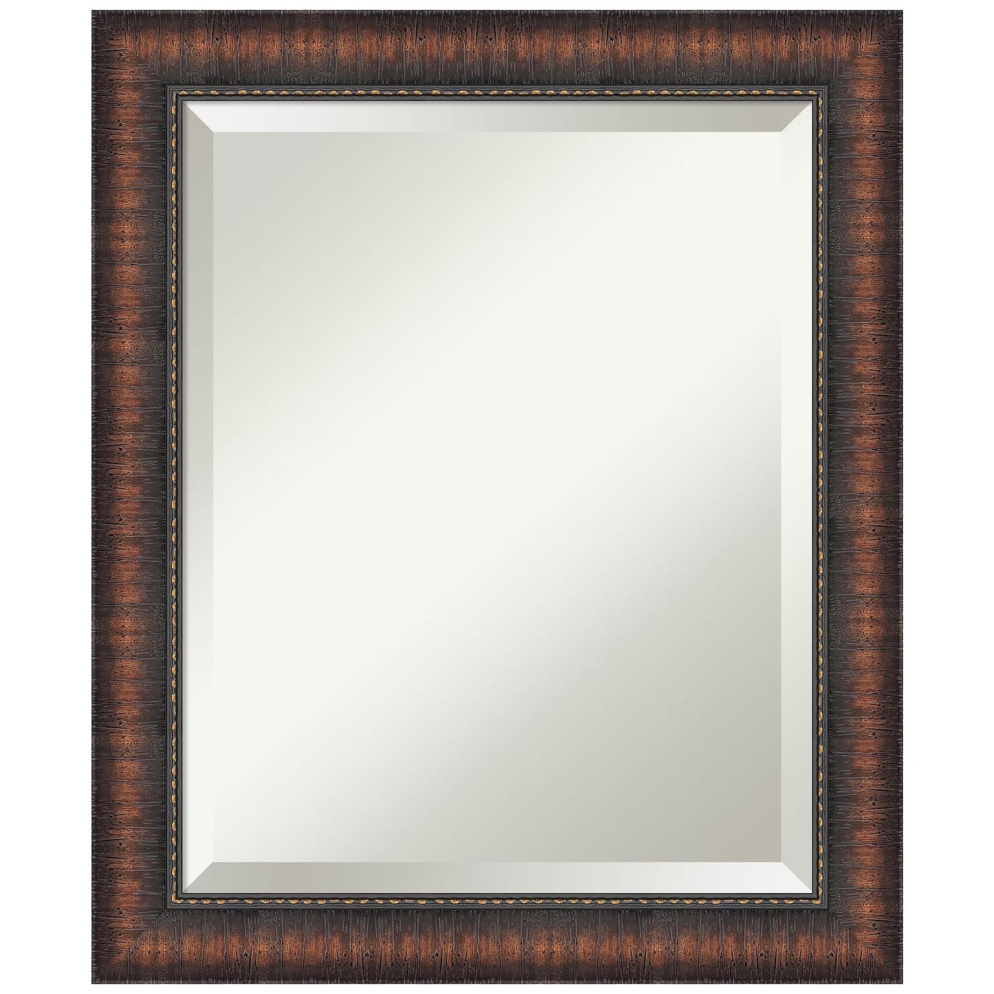 Amanti Art Caleb Brown Beveled Bathroom Wall Mirror