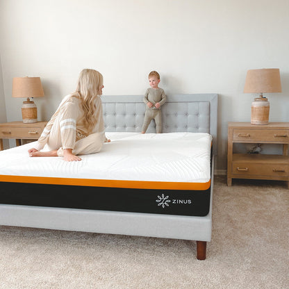 Zinus Cooling Copper ADAPTIVE® 10" Hybrid of Copper Memory Foam and Pocket Spring Mattress, Queen