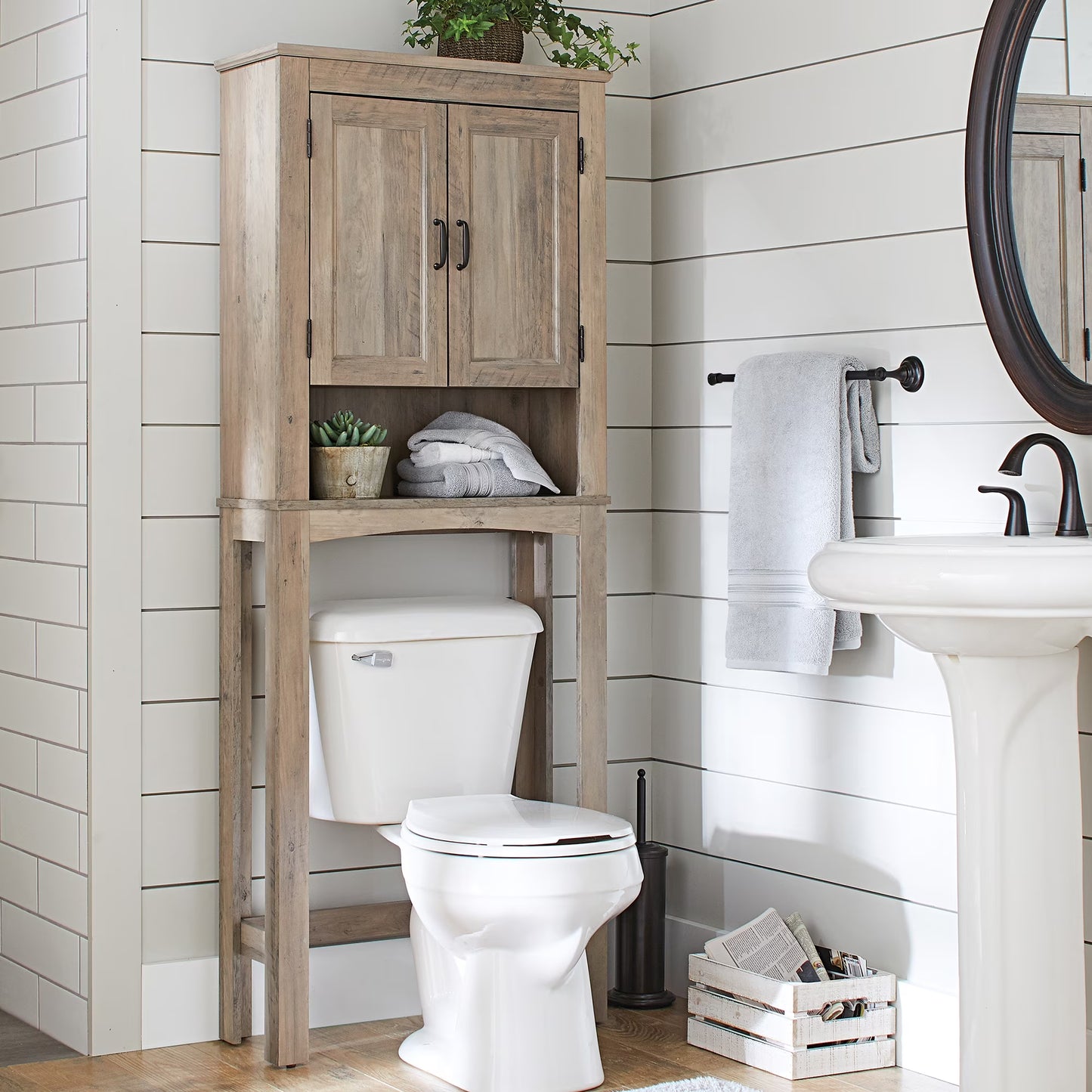 Better Homes & Gardens Gray 26" W over the Toilet Bathroom Space Saver